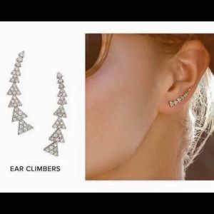 Pavé ear climbers (gold)